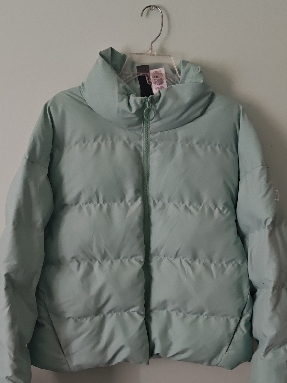 Gymshark Light Mint Puffer Jacket - Women's Quilted Coat